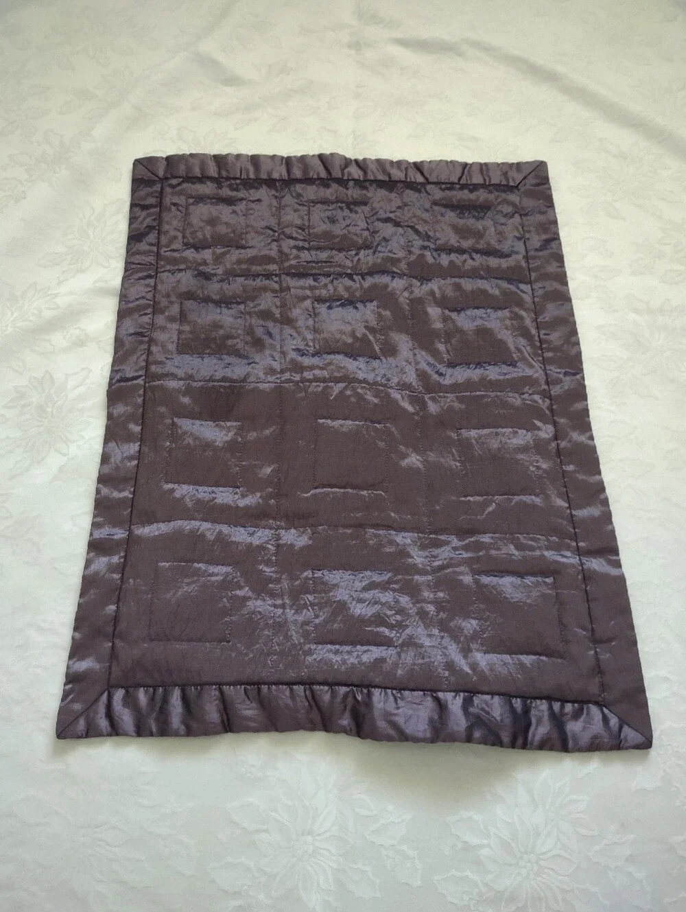 Purple Satin Pillow Shams With Flange